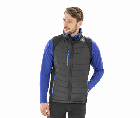 BLACK COMPASS PADDED SOFTSHELL GILET