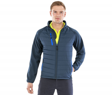 BLACK COMPASS PADDED SOFTSHELL JACKET